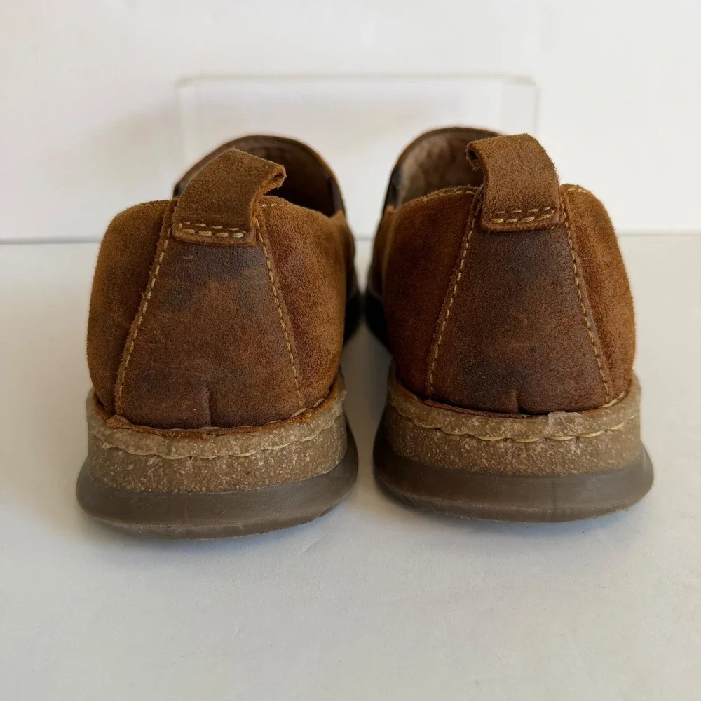 Born Leather Slip On Loafers 11 Brown Casual Comfort‎ Cottage Rustic Normcore